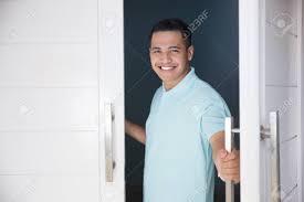 Image result for man at door photo